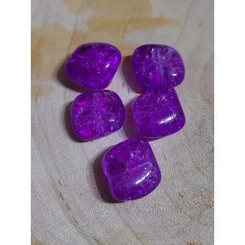 Korálek Skleněné korálky praskačky barva fialová