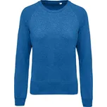 KARIBAN Dámská raglánová mikina z bio bavlny K481 Barva: Modrá oceánová melír, Velikost: S