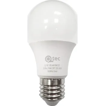 Žárovka LED žárovka Qtec 9W A60 E27 810lm teplá bílá
