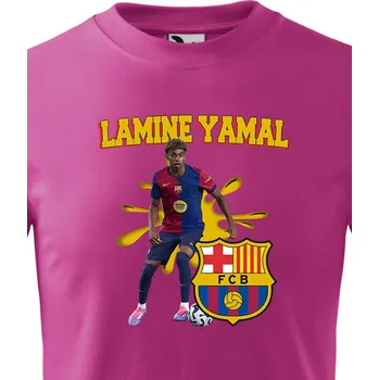 Chlapecké oblečení Dětské tričko Lamine Yamal, Barva Purpurová, Velikost 134 cm/8 roků, Canvas Dětské tričko Bezvatriko.cz 2758