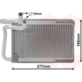Výměník tepla Vymenik tepla, Vnitrni vytapeni VAN WEZEL 82016701
