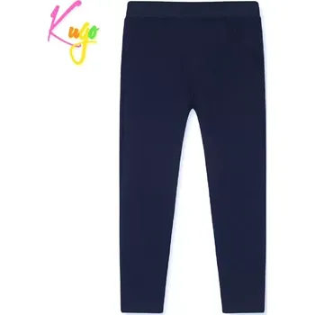 Dívčí zateplené legíny Kugo WL0932, tmavě modré