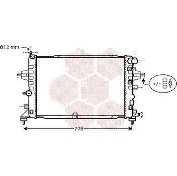 Motor automobilu Chladič, chlazení motoru VAN WEZEL 37002381