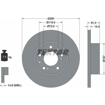Brzdový kotouč Textar 92042900