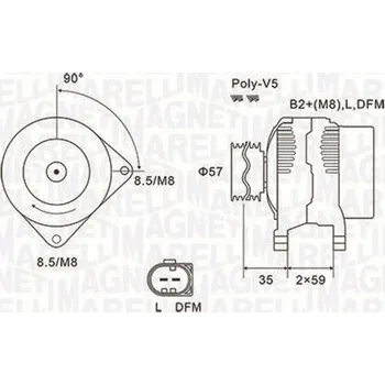 Autoelektrika generátor MAGNETI MARELLI 063731675010