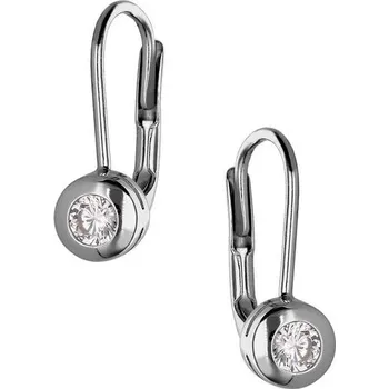Náušnice Zlaton Náušnice bílé zlato visací se zirkonem výška 1.5cm váha 1.5g 000482701235