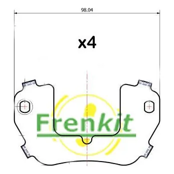 Brzdový komplet Protihluková folie, brzdové oblożení (posunovací deska) FRENKIT 940032