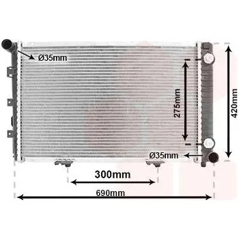 Motor automobilu Chladič, chlazení motoru VAN WEZEL 30002061