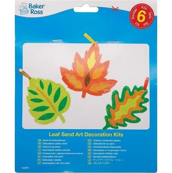 Vánoční dekorace Baker Ross Dekorace listí - pískování (AX279) 6 ks