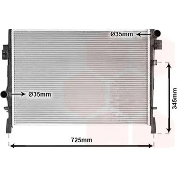 Chladič motoru Chladič, chlazení motoru VAN WEZEL 07002105