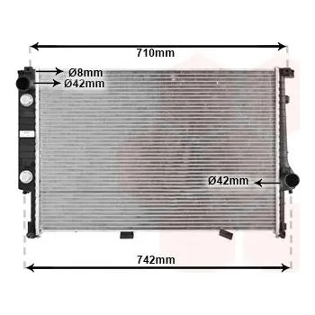 Motor automobilu Chladič, chlazení motoru VAN WEZEL 06002094