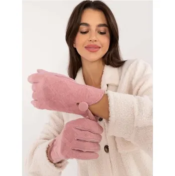 Rukavice Dámské rukavice se vzorem světle růžové