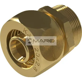 rozdělovač topení KAN-therm ultraLINE Šroubení svěrné s vnějším závitem U-LINE 14 mm x 1/2", mosaz, 2510045000