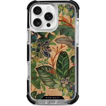 Pouzdro na mobilní telefon Odolný obal Mobiwear MagSafe Elite Bumper - Apple iPhone 16 Pro Max - D013D Sukulenty (Odolný kryt, pouzdro, obal Mobiwear Elite Bumper na mobil Apple iPhone 16 Pro Max - D013D Sukulenty, materiál Plast + TPU silikon + kov - zesílená ochrana telefonu,)