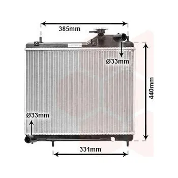 Chladič motoru Chladič, chlazení motoru VAN WEZEL 82002125