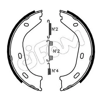 Lanko parkovací brzdy Sada brzdových čelistí, parkovací brzda CIFAM 153-232K