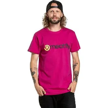 Meatfly pánské tričko Joe Magenta | Růžová | Velikost XS | 100% bavlna