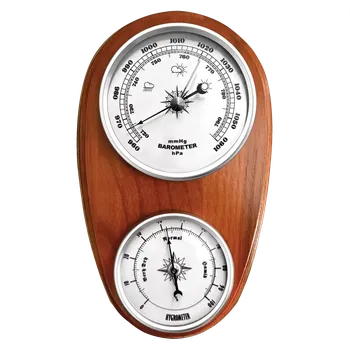 Meteostanice JVD Dřevěný hranatý vlhkoměr a barometr JVD BA231/41 ( )