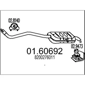 Auto-moto Zadni tlumic vyfuku MTS 01.60692