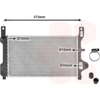 Motor automobilu Chladič, chlazení motoru VAN WEZEL 18002172