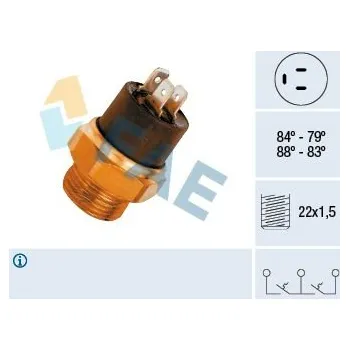 Ventilátor topení a klimatizace Teplotní spínač, větrák chladiče FAE 37810