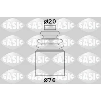 Manžeta ke kolu Sada měchů, hnací hřídel SASIC 2873483