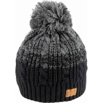 Čepice Zimní pletená čepice Finmark WINTER HAT OS Černá, Tmavě šedá, Hnědá