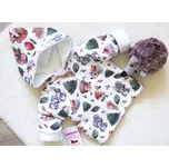 AMÁLKA Zateplený kabátek, bunda, zvířátka v lese s fleecem Velikost: 68-74