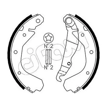 Auto-moto Sada brzdových čelistí CIFAM 153-305