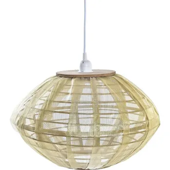 Stojací lampa Stropní světlo DKD Home Decor Přírodní Zlatá Kaštanová Bambus 50 W (42 x 42 x 26 cm)