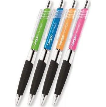 FLEXOFFICE Kuličková pera Tango, mix barev, průhledné tělo, 0,35 mm, 12ks, stisk.mech., modrý inkoust, FLEXOF ,balení 12 ks 60283