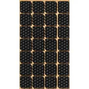 Podložka pod nábytek Samolepicí filc-čtvercový, 20x20mm (28ks/arch)-černý