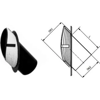 Kouřovod Karl Napojení kouřovodu do keramického komína pod úhlem 45°, 200mm / 200mm (síla 2mm) - černá