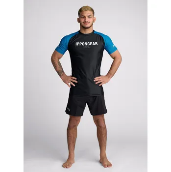 Rashguard Rashguard - funkční triko - IpponGear Ranked - krátké rukávy - Blue Velikost: XL
