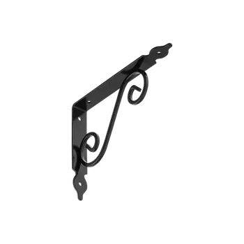 Nábytkové kování WOZ 190 HB konzole dekorativní kovaná 190x140 gradovaná černá (12 ks)