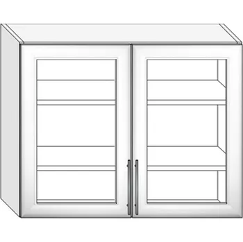 Kuchyňská skříňka Horní skříňka H90S/71 BRAVO 8 Dekor: Akácie skořice, Dekor skla: BÍLÁ VODA