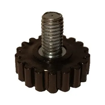 Nábytkové kování Stavitelný kluzák M8x20mm, pr.28x10mm, (Zn), černá