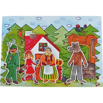 Loutkové divadlo MARIONETINO Loutky a kulisy k pohádce ČERVENÁ KARKULKA Sada loutek a kulis