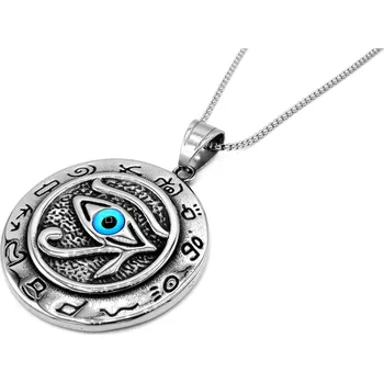 Náhrdelník Steel Jewelry Nřetízek s přívěskem BOŽÍ OKO Chirurgická ocel NH231126 dárkové balení zdarma