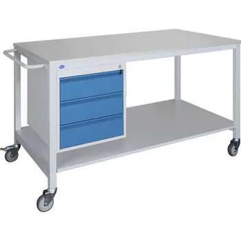 Průmyslová sponka Pojízdný montážní stůl 150x80 cm s kontejnerem Z3 + doprava zdarma