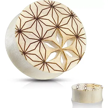 Piercing Plug do ucha Crocodile wood