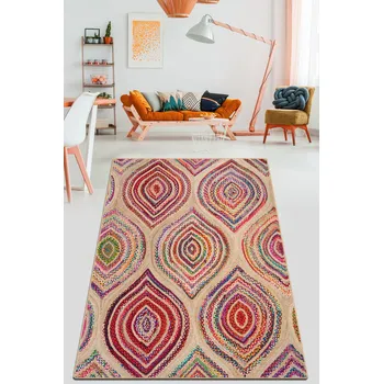 Bytový textil ASIR Koberec (150 x 200) CAVITA béžový a červený