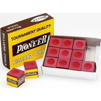 Kulečník Kulečníková křída Pioneer 12 ks, červená