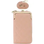 Kabelka na mobil Madley Classic s popruhem starorůžová