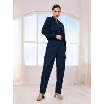 Dámské džíny Sinsay - Džíny cargo - námořnická modrá - 456BB-59J - 456BB-59J-34-1