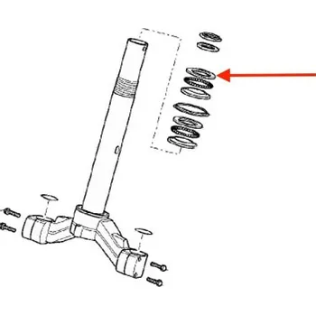 Piaggio Ložisko krku řízení horní - horní miska JC51611X92000