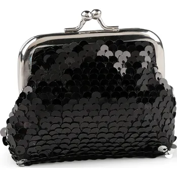 Peněženka Charm Dámská malá peněženka (mincovka) s flitry černá