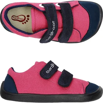 Dívčí tenisky Tenisky plátěnky 3F Vegan 3BE29/10 bar3foot super flexi růžové barefoot velikost: 31