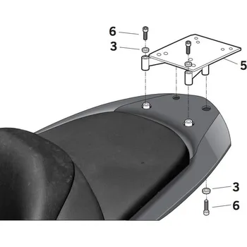 Zavazadlo na motocykl SHAD Nosič kufru SHAD Majesty 400 04/12 130.Y0MJ44ST