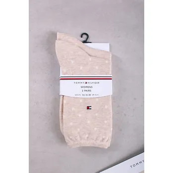 Dámské ponožky Tommy Hilfiger Béžové ponožky Sock Dot - dvojbalení béžová 39/42